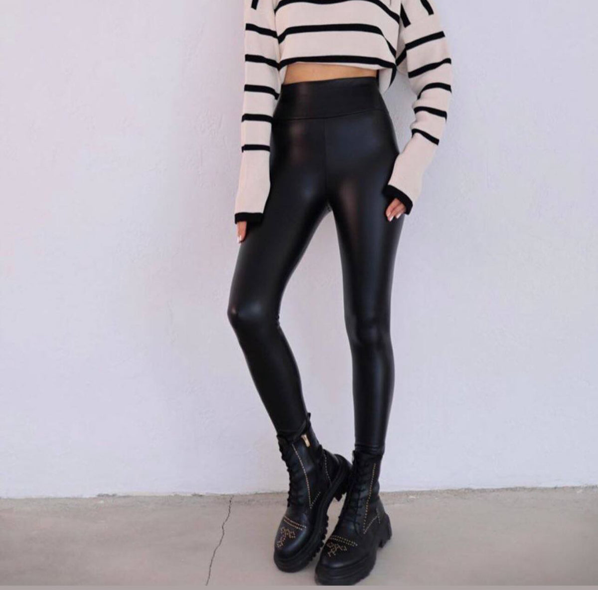 Fleece Leather legging
