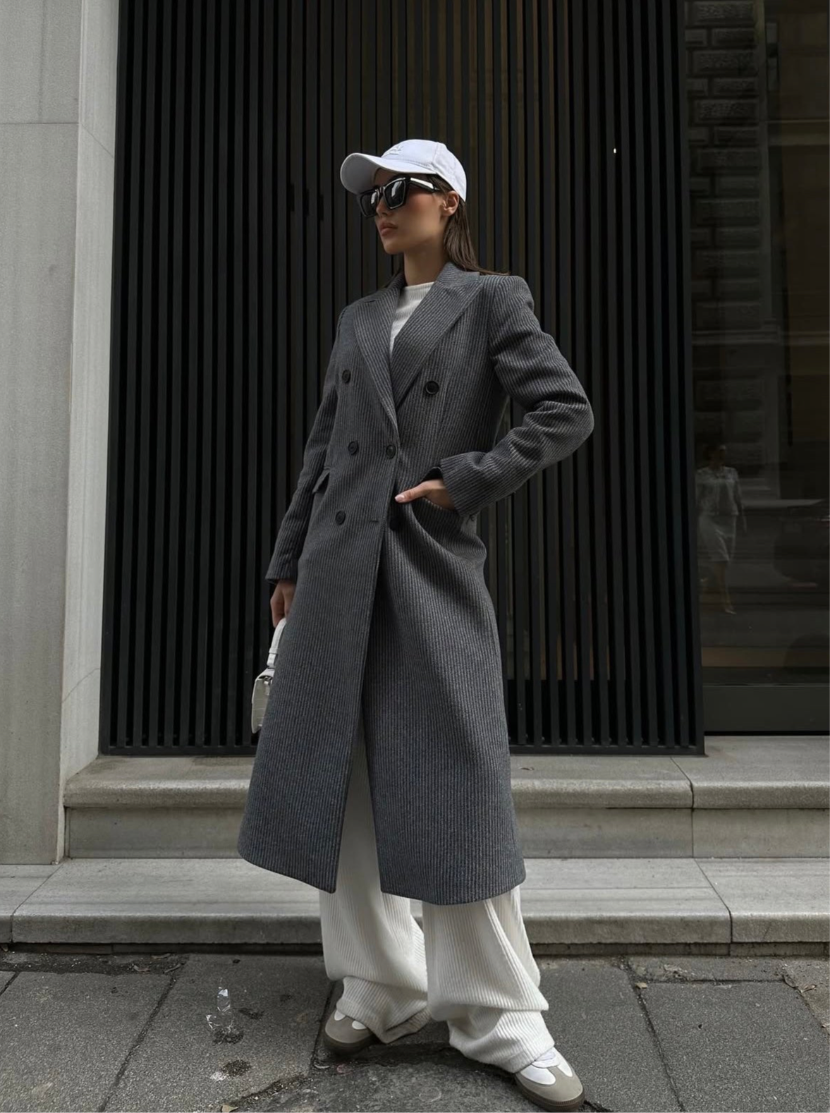 Long stripped coat