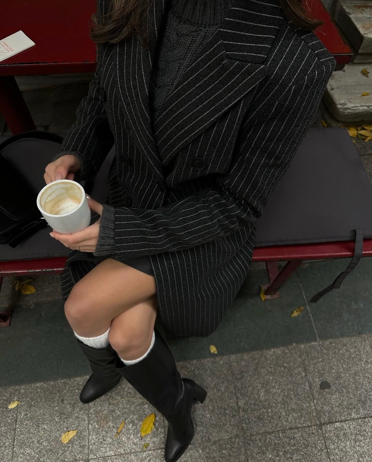 Long stripped coat