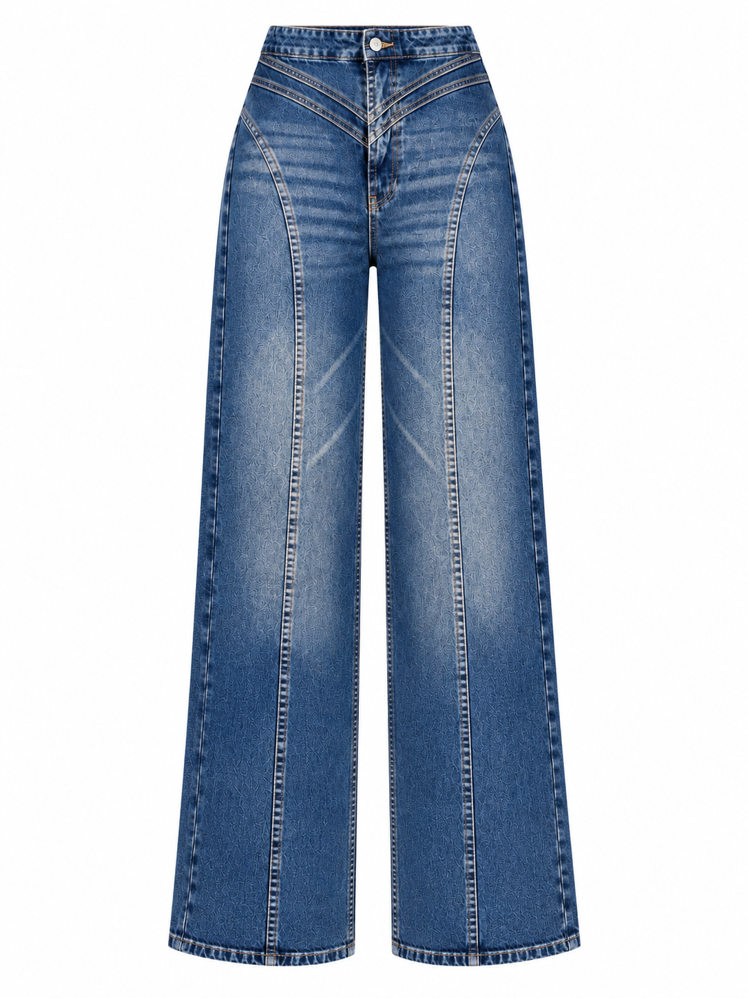 Sculpt Seam Wide-Leg Jeans