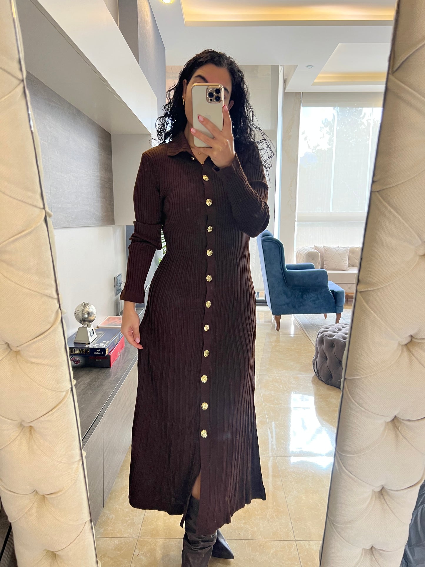 Kamelya Wool Dress