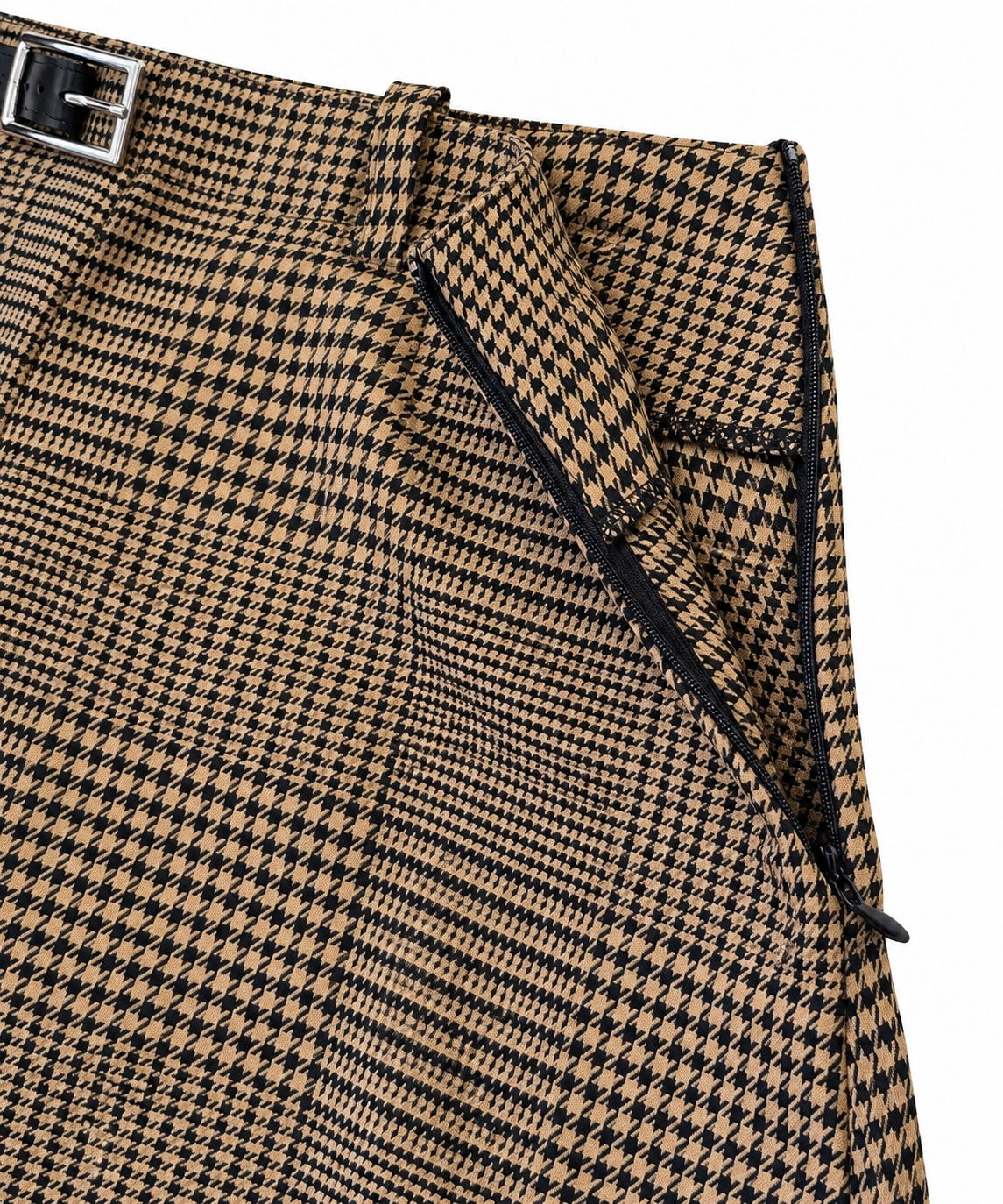 Check Belted Shorts