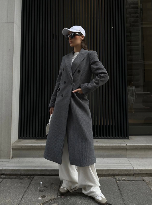 Long stripped coat