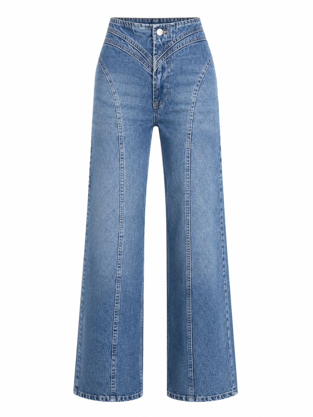 Sculpt Seam Wide-Leg Jeans