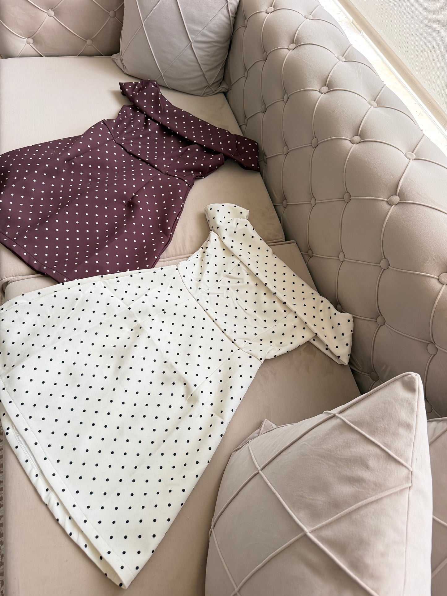 Short polka dots dress