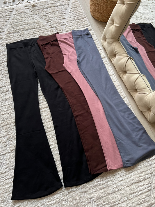 Flared cotton legging