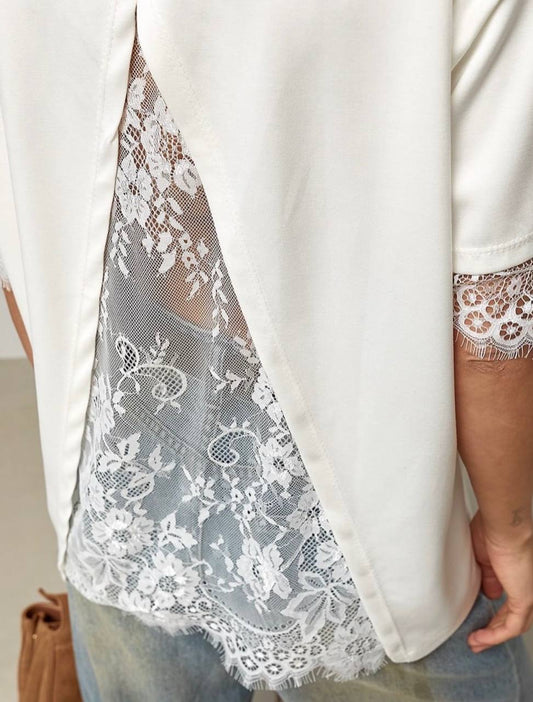 Back lace top