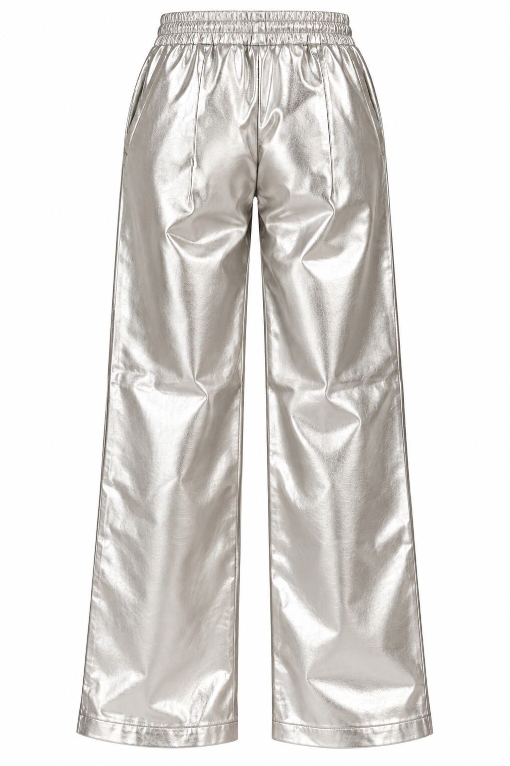 Metallic wide leg pant