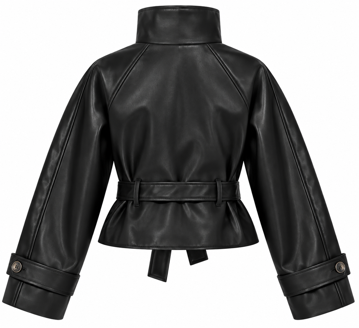 Black faux leather jacket